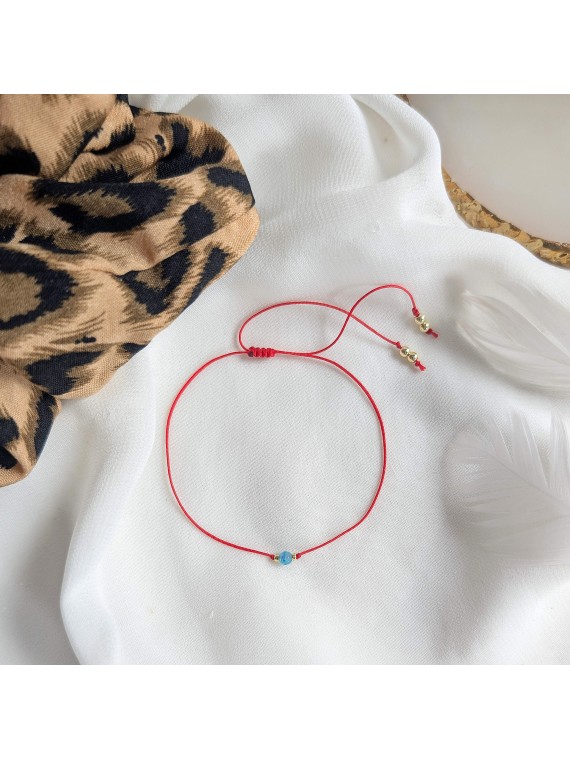 Bransoletka szczęścia z agatem niebieskim to wyjątkowy amulet harmonii i spokoju