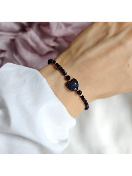 Bransoletka z serduszkiem Noc Kairu na sznurku