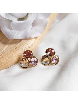 Kolczyki z kryształkami złote