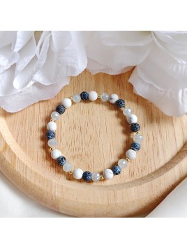 Bransoletka z agatu i howlitu harmonia spokój i wewnętrzna siła