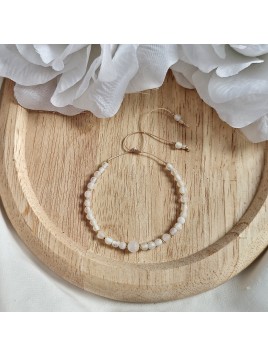 bransoletka z kamieni naturalnych agat kwarc jadeit