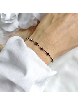 Bransoletka z czarnego turmalinu