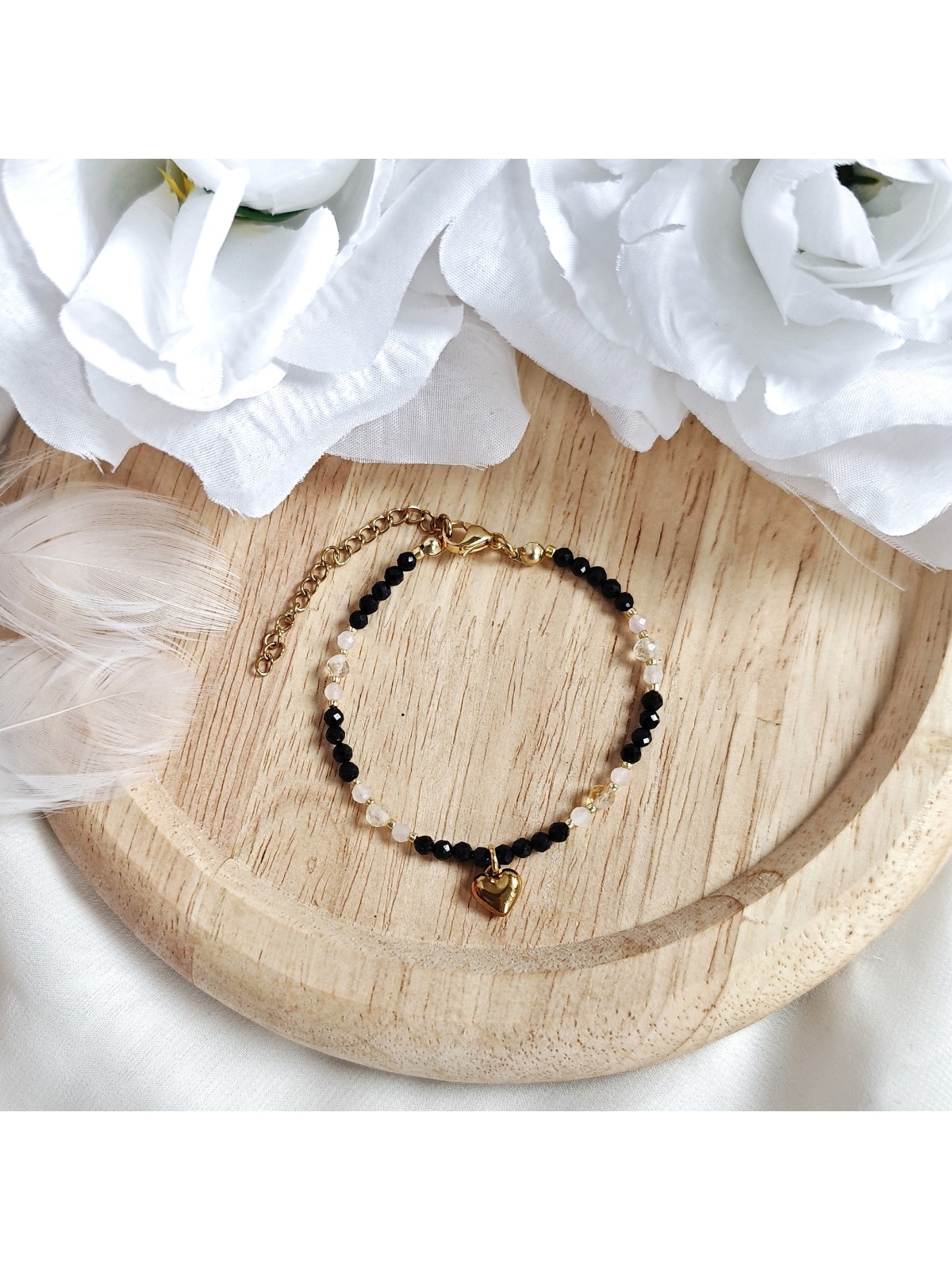 Bransoletka z kamieniami turmalin kwarc cytryn