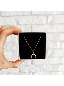 Naszyjnik z półksiężycem złoty łańcuszek