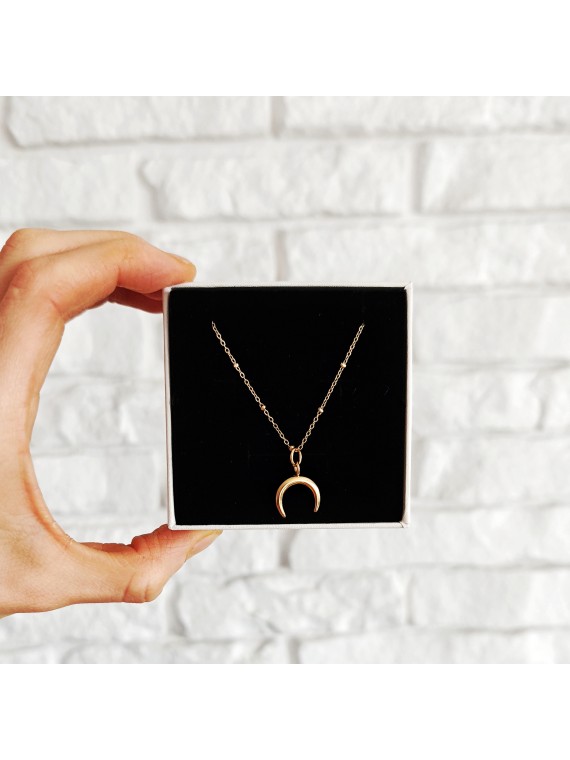Naszyjnik z półksiężycem złoty łańcuszek