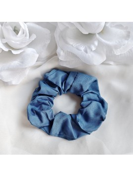 Gumka Frotka Scrunchies niebieska Jeans