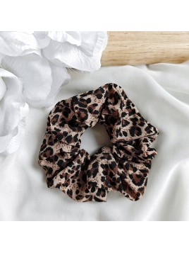 Gumka frotka do włosów scrunchie w panterkę