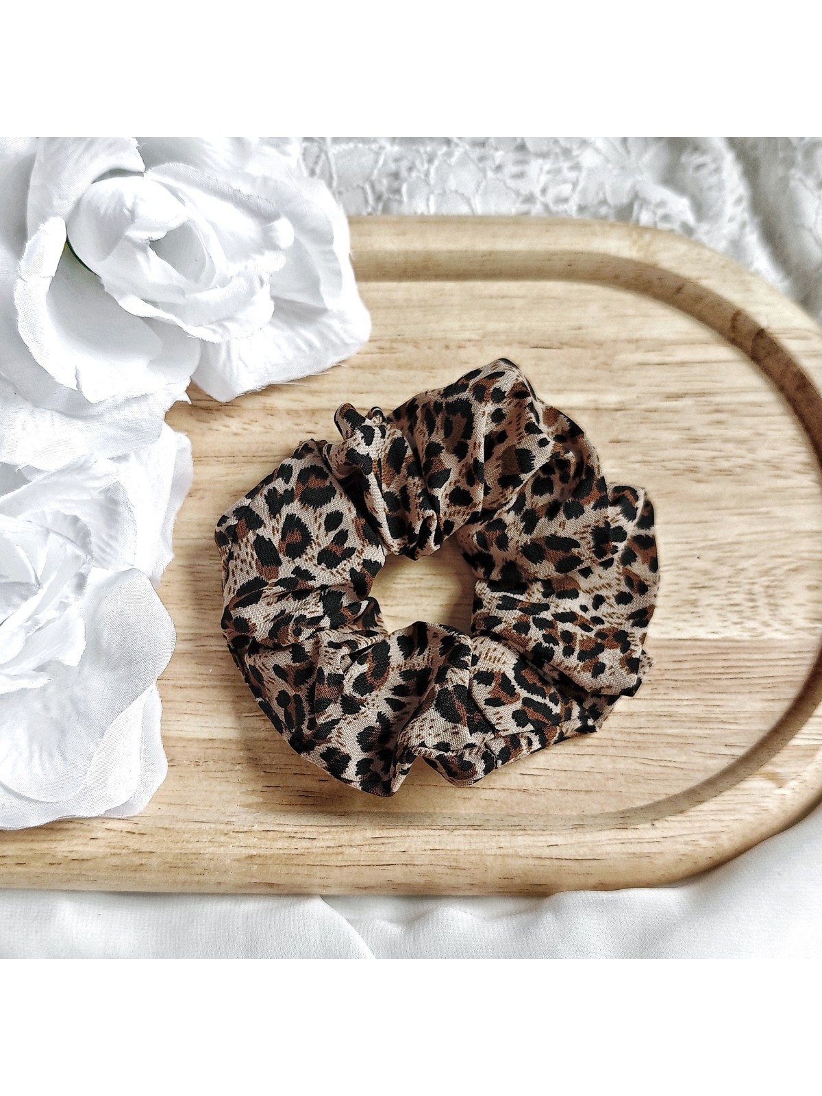 Frotka scrunchies w cętki panterka