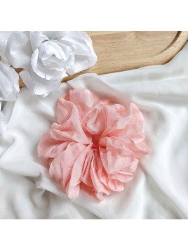 Gumka frotka scrunchies duża różowa