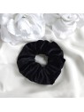 Gumka frotka scrunchie czarna Welurowa