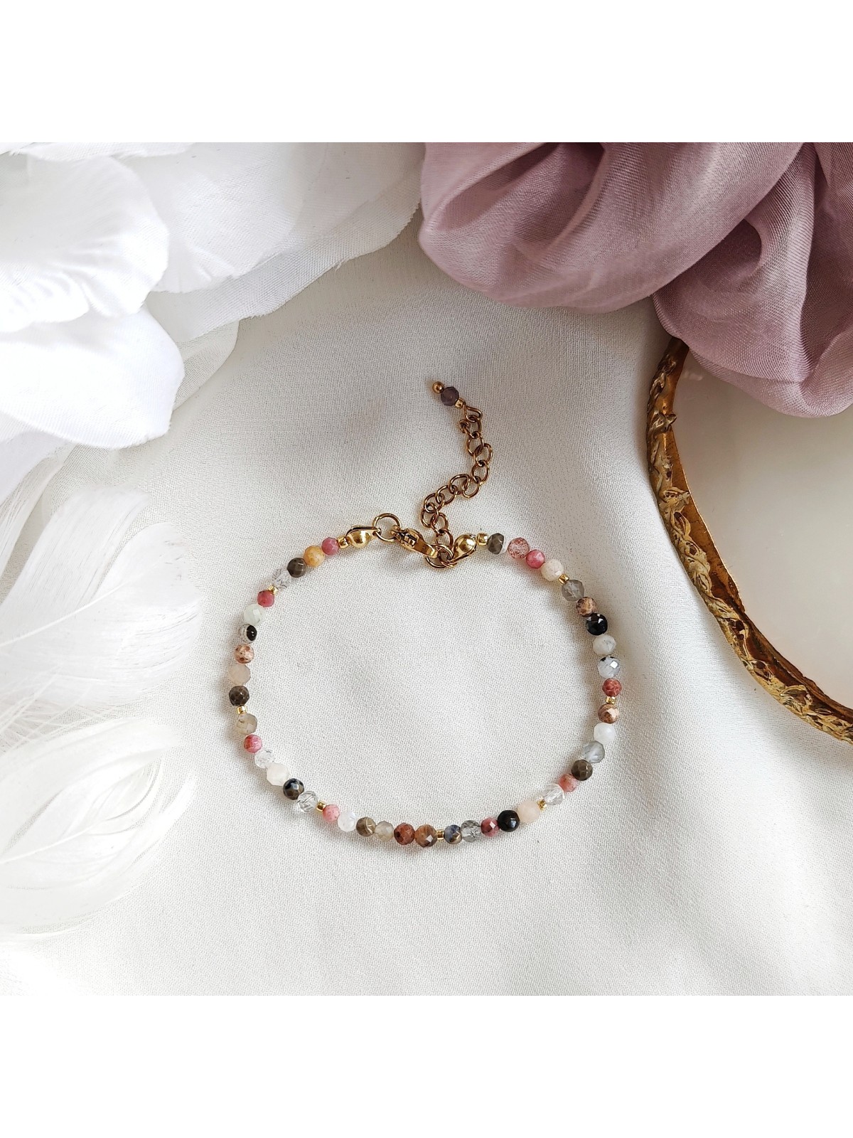 Bransoletka handamde z kamieniami naturalnymi