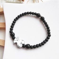 Bransoletka z Hematytem i Onyksem z kamieni naturalnych