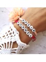 Bransoletka handmade na sznurku z imieniem z koralików Bransoletka handmade na sznurku z imieniem z koralików