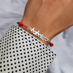 Bransoletka na sznurku z napisem babcia