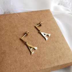 Kolczyki z literką A