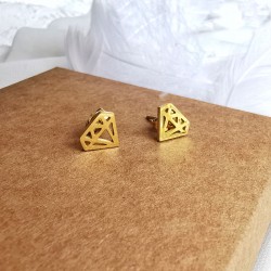 Kolczyki złote diamenty