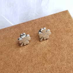 Kolczyki z koniczynką srebrne