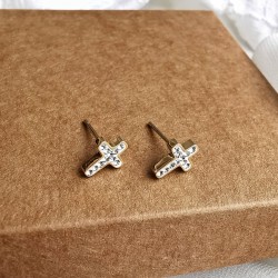 Kolczyki Krzyżyki z Cyrkoniami