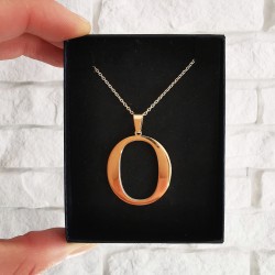 Łańcuszek złoty z literką O