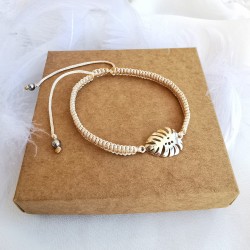 Bransoletka Monstera na sznurku