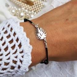 Bransoletka Z Monsterą na sznurku