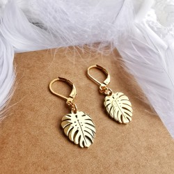 Kolczyki Złote Monstery ze stali Chirurgicznej Monstera