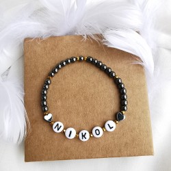 Bransoletka z imieniem z Kamieni Naturalnych