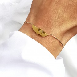 Bransoletka z piórkiem Złota