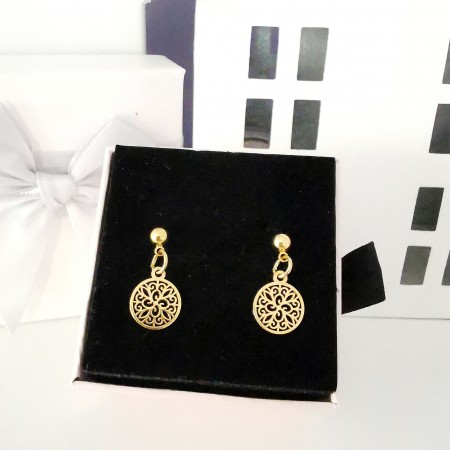 Kolczyki złote ażurowe Kółka