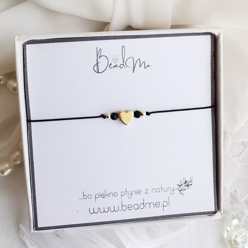 Bransoletka handmade z kamieniami hematyt i spinel