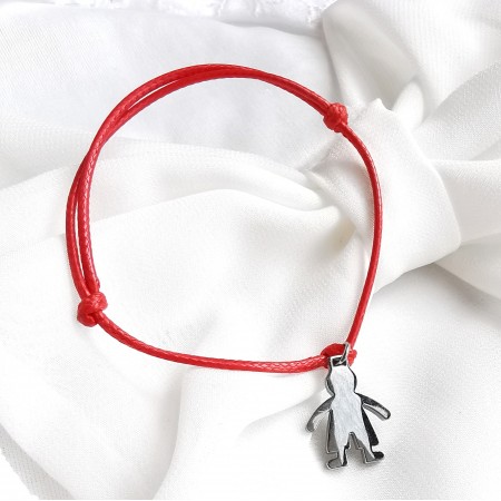 Bransoletka z zawieszką Chłopiec lub Dziewczynka Srebrna