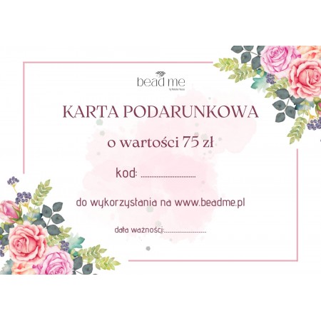 Karta Podarunkowa do sklepu z biżuterią