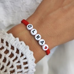 Bransoletka z imieniem na sznurku