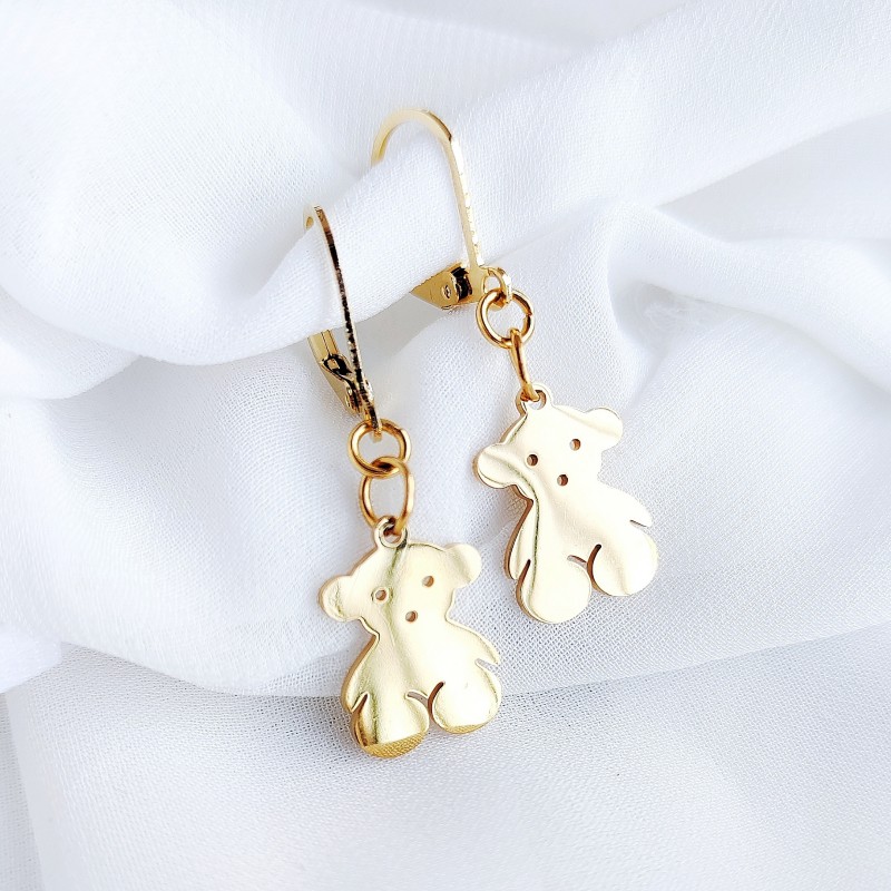 Kolczyki z misiami złote Kolczyki z misiami złote