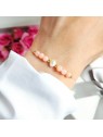 Minimalistyczna bransoletka z jadeitem i naturalną perłą
