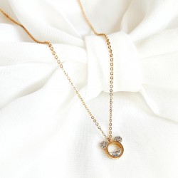 Naszyjnik złoty łańcuszek z Myszką Miki