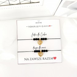 Zestaw dwóch bransoletek idealnych dla przyjaciółek lub mamy i córki.