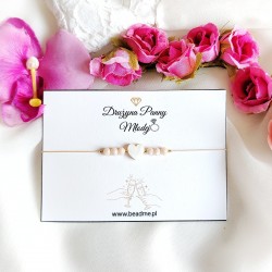 Bransoletka Team Bride z serduszkiem z masy perłowej